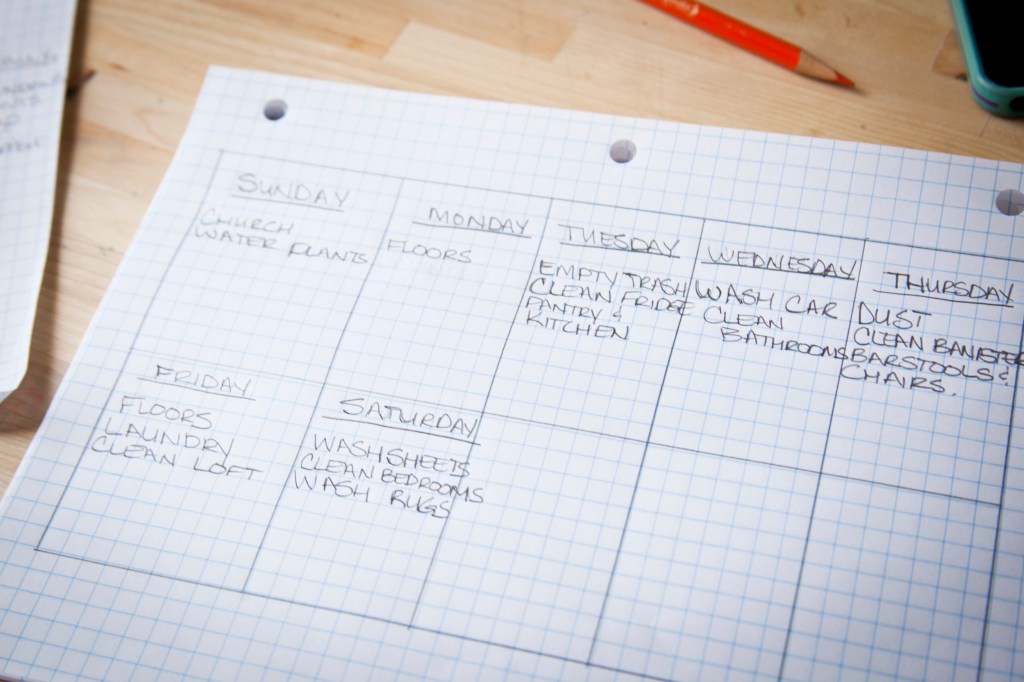 Filling in the jobs on your calendar.