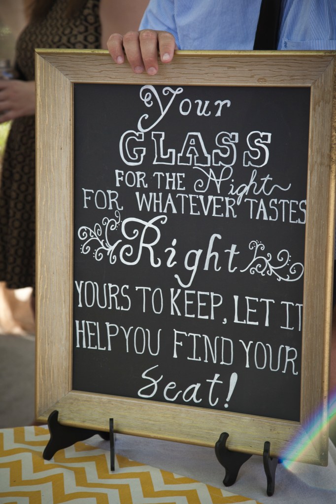 The glass mugs were personalized with people's names and table number. Jill had all family's mugs pre set on their tables already. Just one of many personal touches that made us feel special.