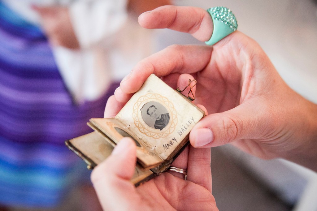 Here is a tiny book from the 1800's. PS Don't you love the ring? Just saying. 