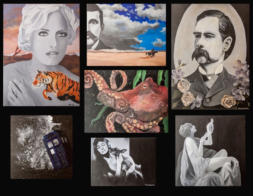 Several pieces Mallory painted.