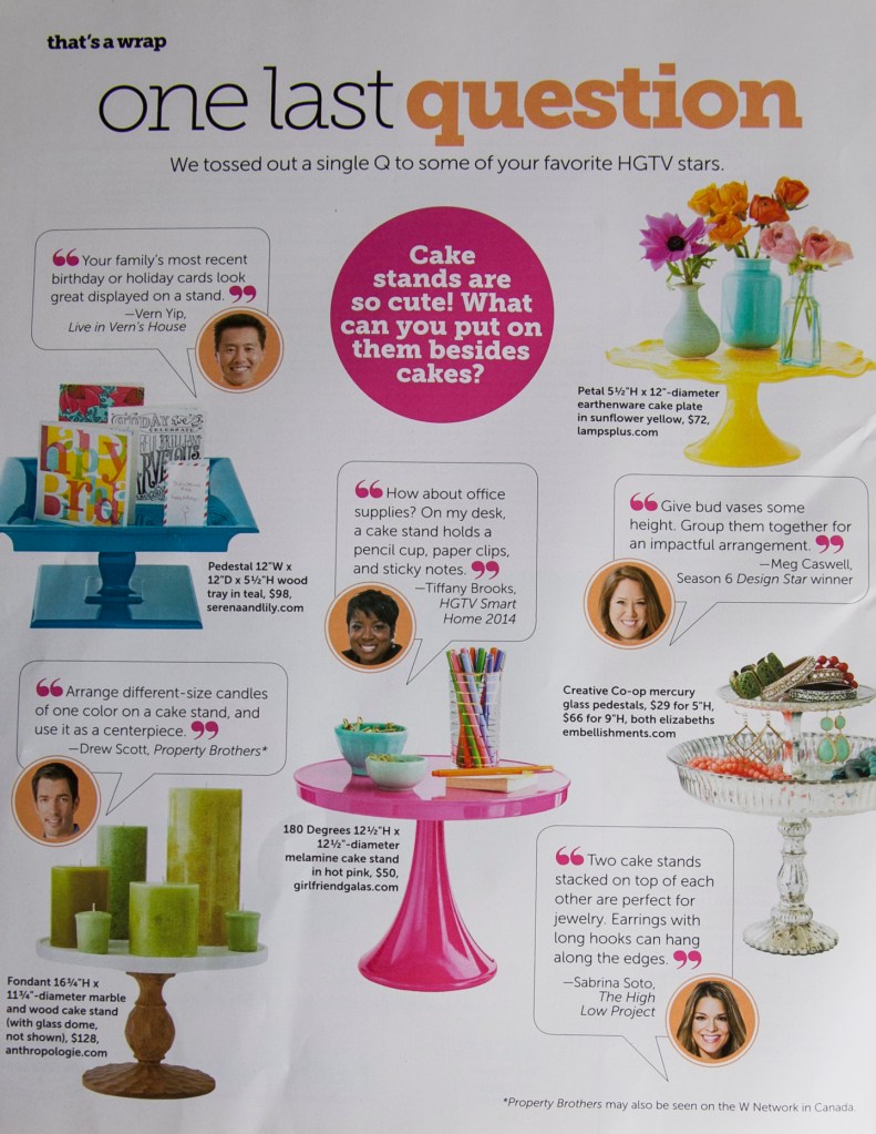 I love a cute cake plate and even have an old one I bought from Princess House a hundred years ago. I'm thinking about using a pretty glass spray paint to make it as cute as one of these.