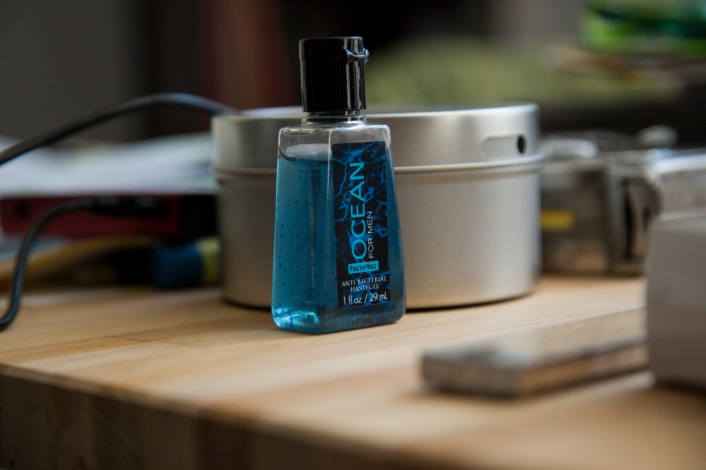 New scent from Bath and Body! Emma picked this one out for her dad. It's still sitting here in the office…