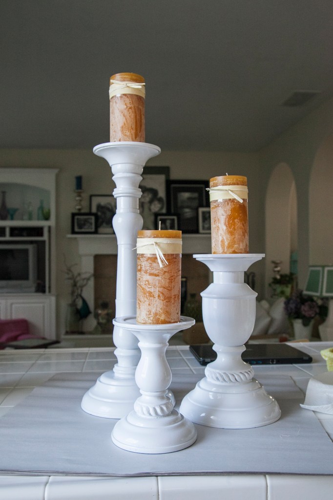 The finished candlesticks! 