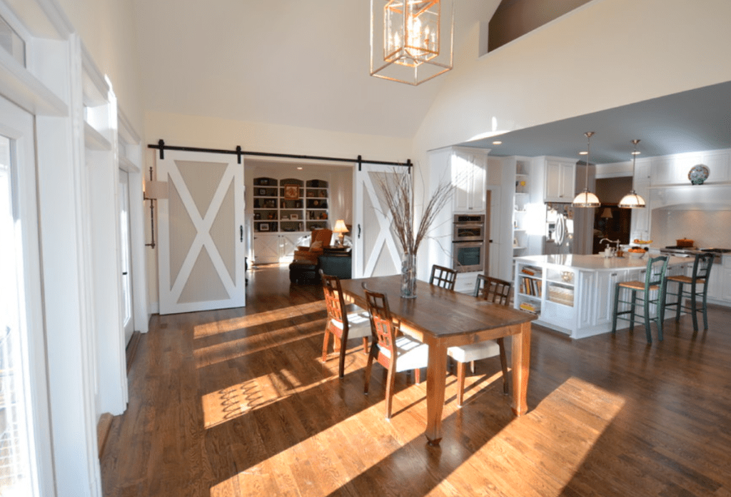 Love the ability to close off the whole room. Cute doors here are very barn like. 