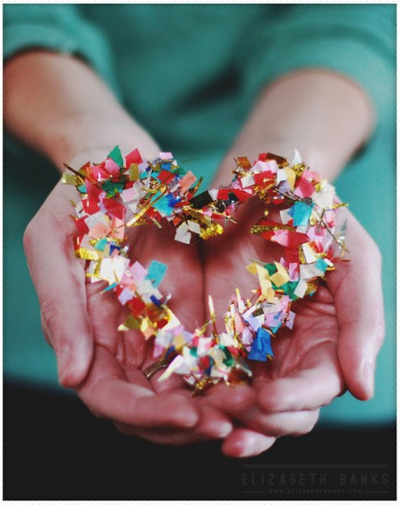 Confetti crafting! Posted by Dollar Store Crafts and Aunt Peaches.