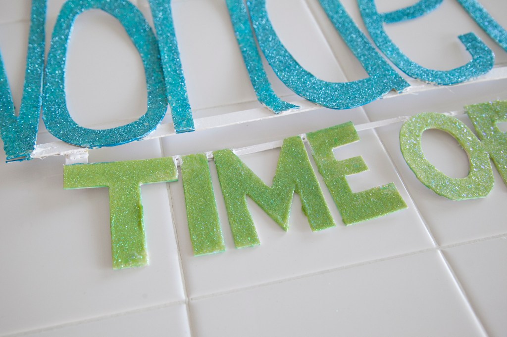 Definitely hand made, but I like it. I painted the pieces that hole the sign together for a more finished look. 