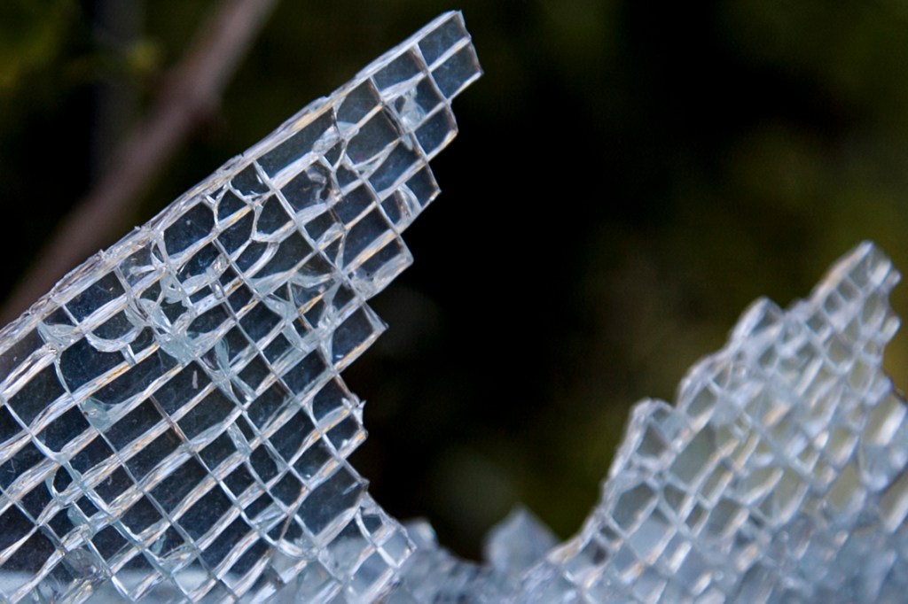 One of my back glass windows broke out in the last storm we had. I'm fascinated with it's shatter pattern. 