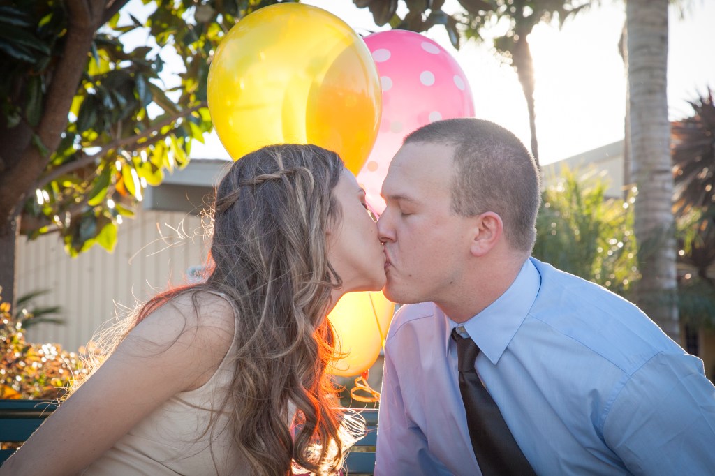 Loved the light through the balloons. Those will be their wedding colors this spring.