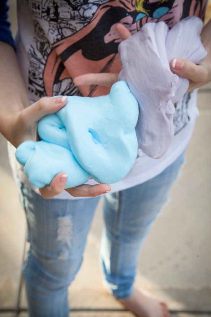 Both colors together. PS they actually did get squished together later by accident...