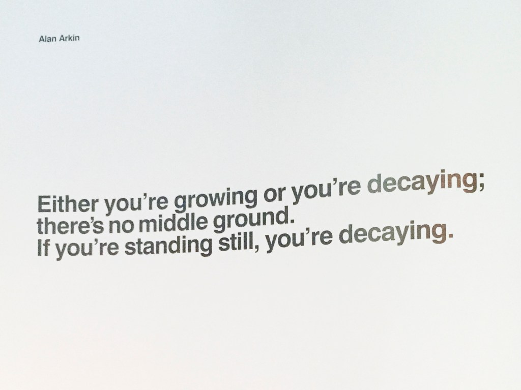 While Emma was doing school work, I had a chance to look through some of my Photography books. These quotes are from a book called Wisdom by Andrew Zuckerman. The Images in the book are beautiful. They are of people who have influenced our society. My cell phone pics of them are silly but the quotes are still good. 