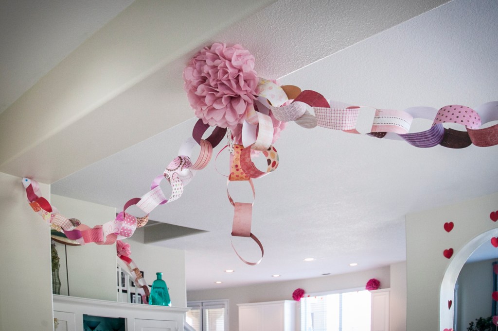 Paper chains greet you as you walk in.