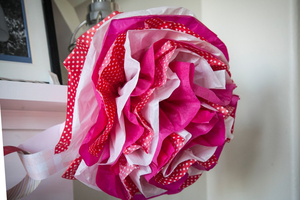 The best thing about making your tissue flowers is being able to choose whatever color, or pattern you want.