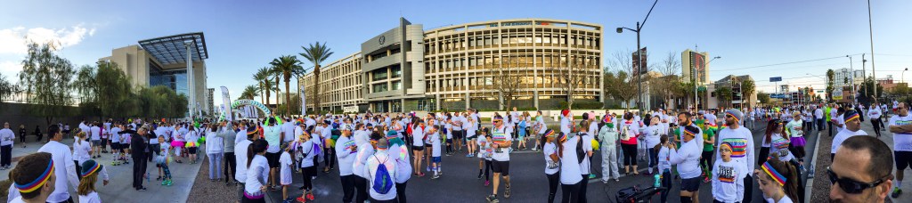 Hanging out at the start line!
