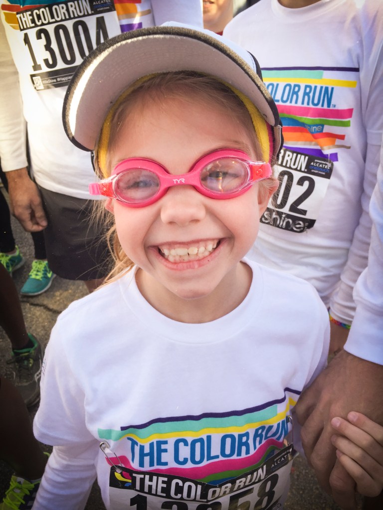 Nora was happy for the winning of the hat! Goggles are pretty genius for this race, except for the fogging-up element.