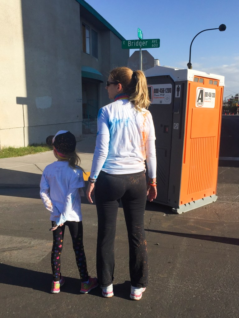 Sometimes very small people need to make pit-stops during a big race!
