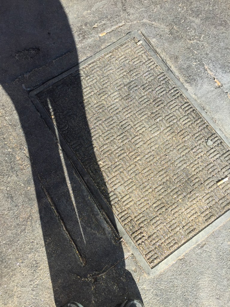 Here's my selfie covered in so much glitter, it looks like sand. 