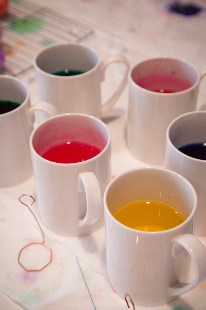Sometimes I just look at the dye in the cups... What's not to love?