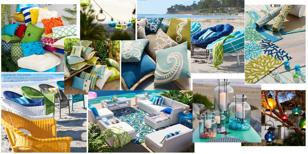 Pier1 Imports new catalog is killing me this month! It's fabulous! When I think of a little beach house this is what I'm seeing in my head! Love the colors, love the feel, and absolutely love the style of their new summer beach house goods!  