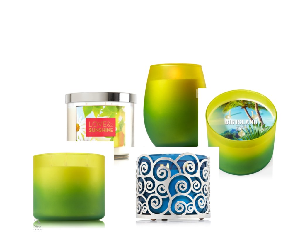 Bath and Body are having a fantastic sale on all of their three-wick candles! I would choose all the beachy scents and just fill the place! Night time by candle light!