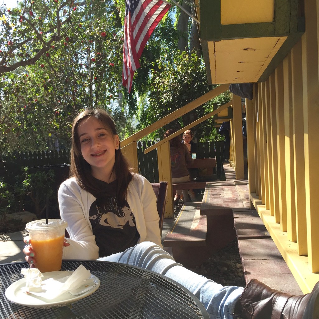 Emma at Hidden House coffee house, which just so happens to be less than a mile from our soon to be home!