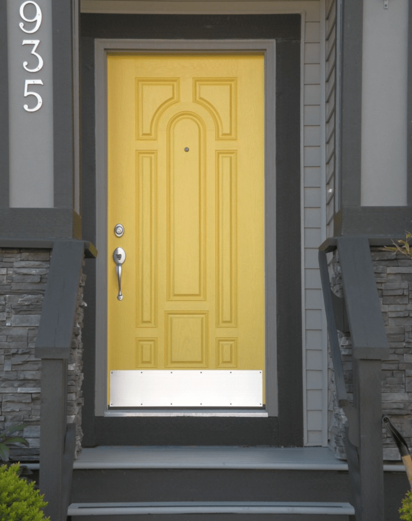 OK, Let's talk about color! I'm going to paint the door fabulous yellow! <div class="embed-houzz"><div><a href='https://www.houzz.com/hznb/photos/miz-d-contemporary-exterior-vancouver-phvw-vp~162009'><img src="https://st.hzcdn.com/simgs/45c1f4da0dabd42a_4-5024/contemporary-exterior.jpg" alt="Miz D contemporary-exterior" border=0 width='480' height='640' nopin='nopin'></img></a></div><div style='color:#444;'><small><a style='text-decoration:none;color:#444;' href='https://www.houzz.com/photos/contemporary/exterior'>See more contemporary exterior designs</a></small></div></div>