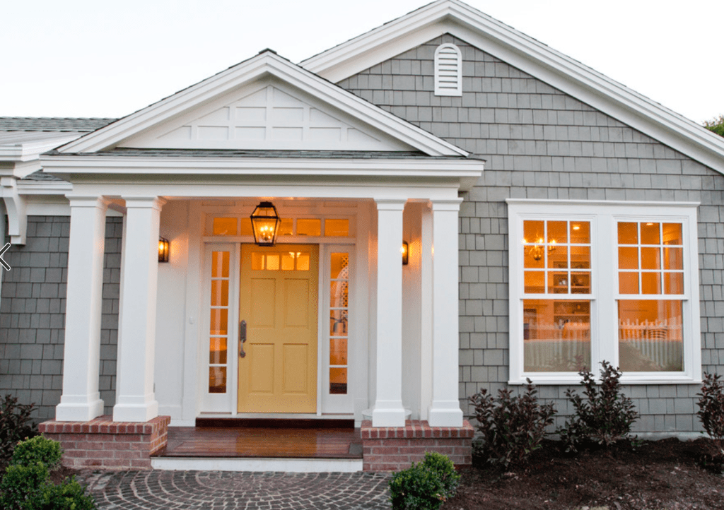 I love the whole look of this door, the house colors are perfect! The only things missing are black shutters! It's darling.<div class="embed-houzz"><div><a href='https://www.houzz.com/hznb/photos/spring-lane-traditional-exterior-salt-lake-city-phvw-vp~1187540'><img src="https://st.hzcdn.com/simgs/65c15a9f0ffc7681_3-2567/traditional-exterior.jpg" alt="Spring Lane traditional-exterior" border=0 width='320' height='206' nopin='nopin'></img></a></div><div style='color:#444;'><small><a style='text-decoration:none;color:#444;' href='https://www.houzz.com/professionals/general-contractors/tiek-built-homes-pfvwus-pf~1577183772'>Photo by Tiek Built Homes.</a> <a style='text-decoration:none;color:#444;' href='https://www.houzz.com/photos/traditional/exterior'>See more traditional exterior designs</a></small></div></div>
