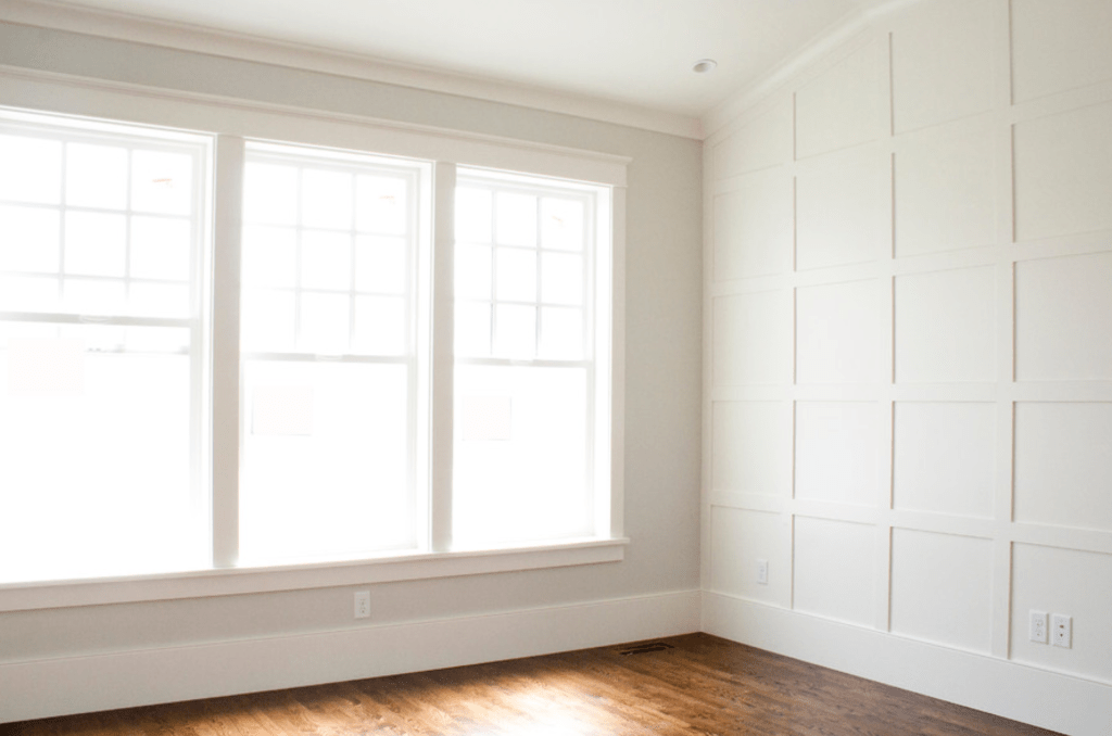 I am seriously considering covering the main wall of the den with paneling, but I would paint it in a darker gray shade. http://www.houzz.com/photos/3367542/Spring-Lane-traditional-salt-lake-city